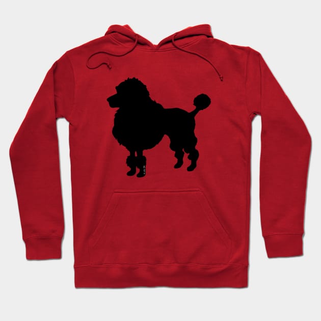 black poodle art Hoodie by cartoonygifts